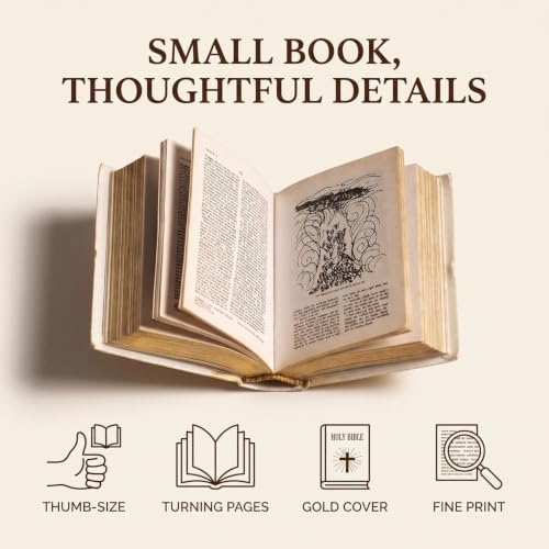 1/12 Scale Mini Bible Book Replica - Realistic Dollhouse Library Accessories for Bookshelf and Bedroom Scenes | Collectible Miniature Books for Dollhouse Furniture and Decor