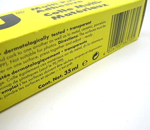 UHU All Purpose Adhesive 35ml Solvent Free (Pack of 3)