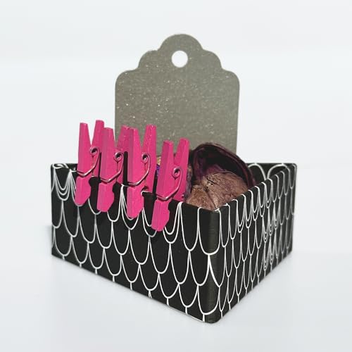 LWR CRAFTS Wooden Mini Clothespins 100 Per Pack 1" 2.5cm (Hot Pink) - color: Hot Pink