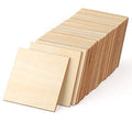 ilauke Wood Squares 4x4 Inch, 50Pcs Unfinished Square Wood Pieces 1/8 Inch - size: 4 x 4 inches