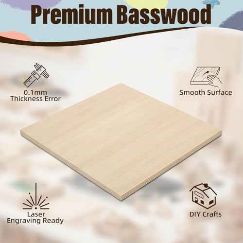 Basswood Sheets 12"x12"x1/8", 36 Pack - color: 36 Pack, size: 12"x12"