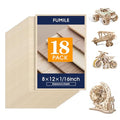 Basswood Sheets 1/16,18 Pack 8x12 Inch Basswood for Laser Cutting, Drawing,Wood Burning, Architectural Models.Plywood Sheets Unfinished Wood Boards for DIY Crafts. - size: 18P 8X12X1/16in