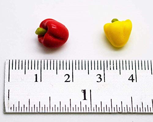 21 Psc Mix Colorful Sweet Pepper Vegetable Dollhouse Miniatures Food Kitchen