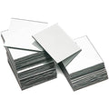 Bright Creations Mirror Art Tiles - 3 in, Silver, 50 Pack - Adhesive Mirror Mosaic Tiles for DIY Crafts & Stick-On Wall Decor - size: 3 inches