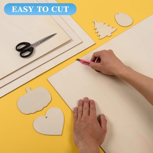 AWIZOM 6 Pack Basswood Sheets for Crafts-18 x 24 x 1/8 Inch- 3mm Thick Plywood Sheets with Smooth Surfaces Unfinished Wood Boards for Laser Cutting, Wood Burning, Architectural Models, Staining - size: 18 x 24 x 1/8 Inch