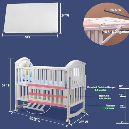 Portable Mini Baby Crib 4in1 Beside Cunas with Mattress