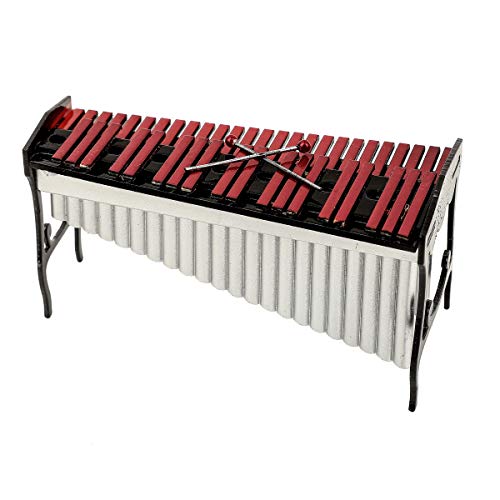 Miniature Xylophone Replica with Box Collectible Desktop Sculpture Ornament - color: Xylophone