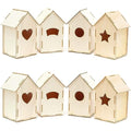 Bright Creations Mini Wood Bird Houses for DIY Crafts (4 Designs, 8 Count) - Mini Birdhouses for Crafts