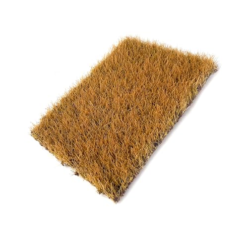 Miniature Model Grass Tufts & 8mm Static Grass Sheets for Diorama - 3.27x2.17 Inch Terrain Scenery for Railway, Train, Car Diorama & Miniature Scene Models (Wood Yellow) - color: Wood Yellow