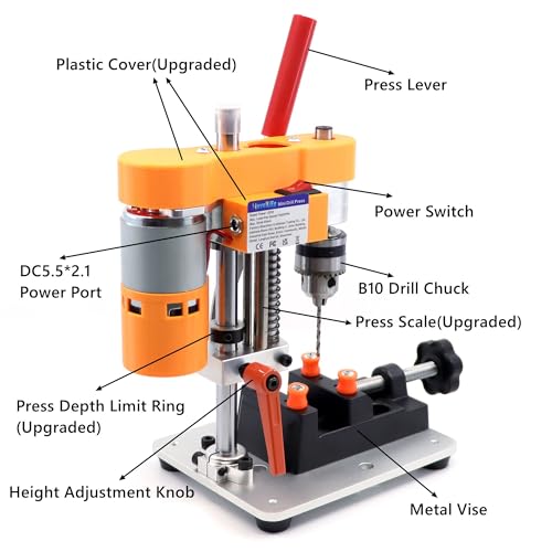 Precision Mini Drill Press Benchtop Driller Machine B10 Upgraded