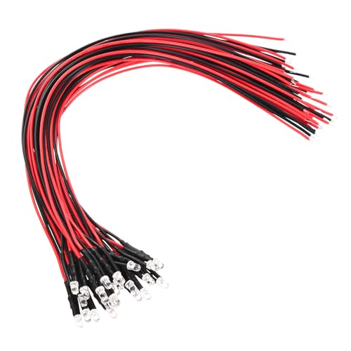 PATIKIL 3mm LED Diode Light 4.5-6V DC Pink Light 20 Pcs - color: Pink Light, size: 3mm