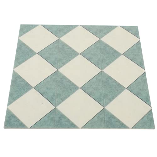 Toyvian Dollhouse Floor Tile Prop Vintage Style 1:12 Scale