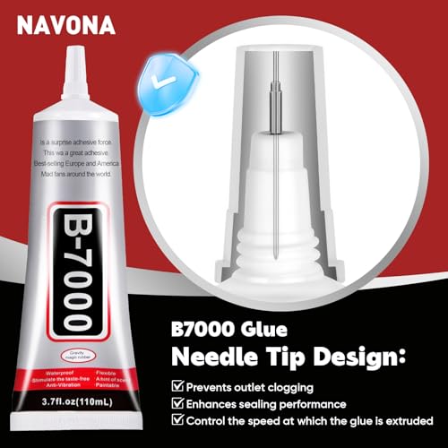 3 PCS 110ml B7000 Rhinestone Glue Clear, Bedazzling Glue for Craft, Jewelry - size: 110ml 3pcs