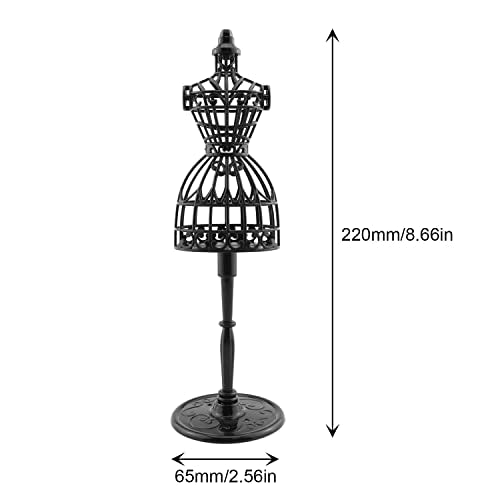 5pcs Doll Clothes Model Rack Black 220mm Hollow Art Model Frame Clothes Gown Display Mini Mannequin Model for Doll Toy Display (Pack of 3) - size: 220mm Black (Pack of 3)