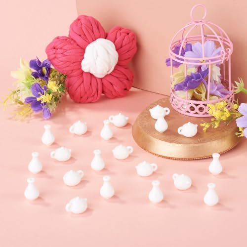 White Mini Porcelain Tea Cup Set Ornaments Ceramic Dollhouse Decor - color: White
