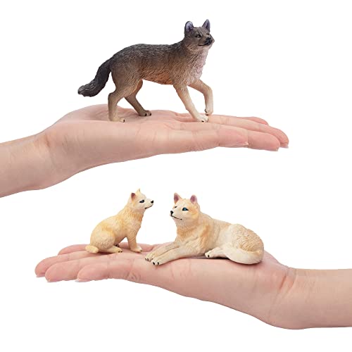 Toymany 8PCS Wolf Figures Forest Animals Toy Figurines - Realistic Jungle Zoo Animal Figurines，Educational Toy Cake Toppers Christmas Birthday Gift for Kids Boys Girls - style: 8PCS Wolf