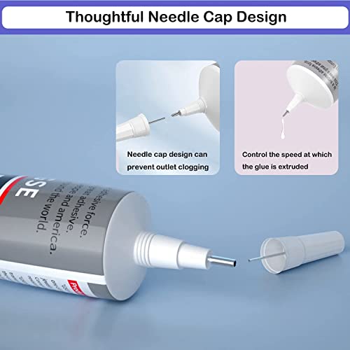 B7000 Adhesive Rhinestones Glue for Crafts, 2PCS 110ml / 3.7 fl oz with 5 Dotting Pen Tool, Wax Pencil and Tweezer, Jewelry Glue for DIY Craft, Makeup, Shoes, Jewelry Making, Nail Art - color: 2 PCS × 110ml Each