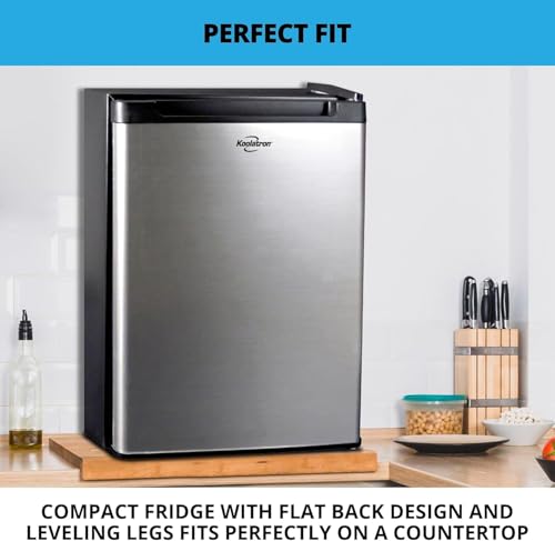 Koolatron 1.76 Cu. Ft. AC/DC Portable Fridge, Stainless Steel - color: Platinum Silver, size: Standard