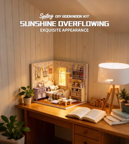 Spilay DIY Miniature House Kit for Adults, Miniature Dollhouse Building Kit - color: Sunshine Overflowing