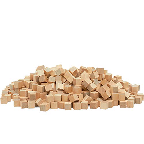 DIY Wooden Cubes 3/8-inch, Pack of 100 Small Blank Wooden Blocks, Unfinished Wood Blocks for Crafts, STEM, Dice, and Building Blocks for Stacking, by Woodpeckers - size: 3/8 inch