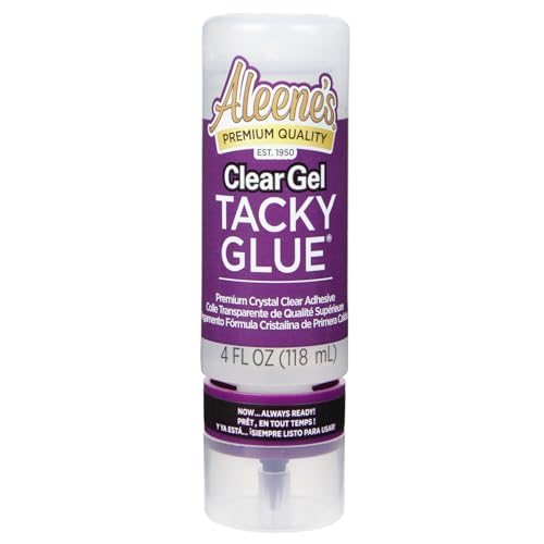 Aleene's Clear Gel Tacky Glue for Crafts in Always Ready Bottle, Nontoxic, Applies and Dries Clear, 4 fl oz - size: 4 fl oz