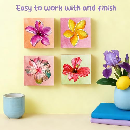 5″ X 5″ Wood Squares Wooden Blocks for Crafts 1/2″ Thick, 8 PCS Blank Wood Blocks Planks Pieces for Crafting, Unfinished Wooden Boards Panels for Paintings, DIY Signs, Woodworking - size: 5″x5″x1/2″ - 8PCS