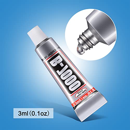 40 Pieces B-7000 Adhesive Multi-Function Glues Paste Adhesive in 3ml for DIY Craft Glass, Wooden, Manicure, Jewelry Making Supplies - size: 3 ml