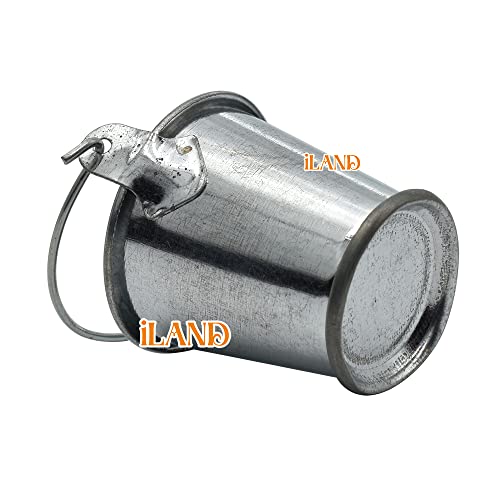 iland Dollhouse Accessories on 1:12 Scale, Gardening Tools Pack of Mini Metal Pail, Watering Pot and Hose Fits Fairy Garden