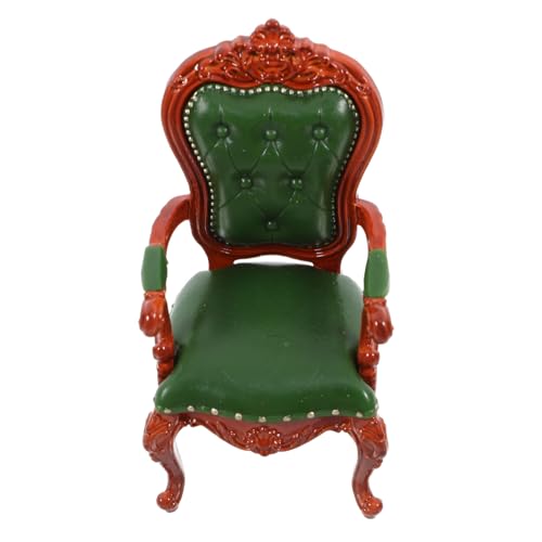 UPKOCH Miniature Chair Green Backrest Classical Study Chair 1 pc PVC