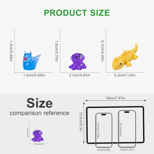 280pcs Mini Resin Animals Different 280 Styles Variety Tiny Animals Figure to Hide Luminous Glow in The Dark for Miniature Fairy Garden Decoration Small Plastic Miniature Crafts Decor Aquarium - color: 280 Mini Animal Figures
