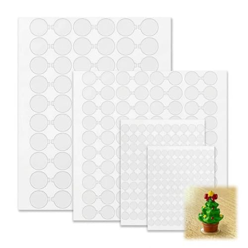 340 Pack Double Sided Adhesive Dots with Peel Handle, 4 Size