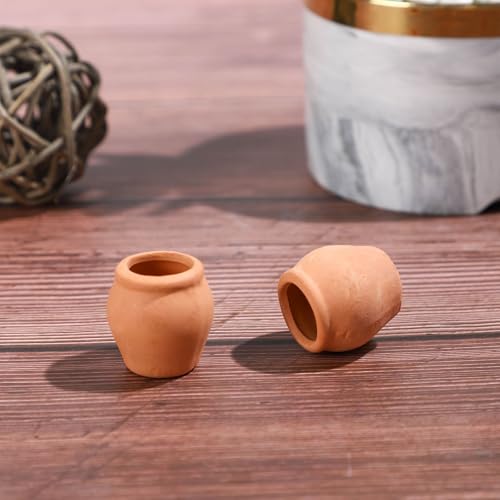 ONEST 12 Pieces Miniature Tiny Clay Pots Mini Flower Pottery Planter for DIY Garden Plants Office Home Decoration - color: 12 Pieces