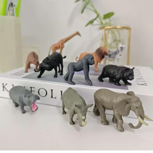 12 PCS Forest Animals Figurines Wildlife Jungle Animal Statue