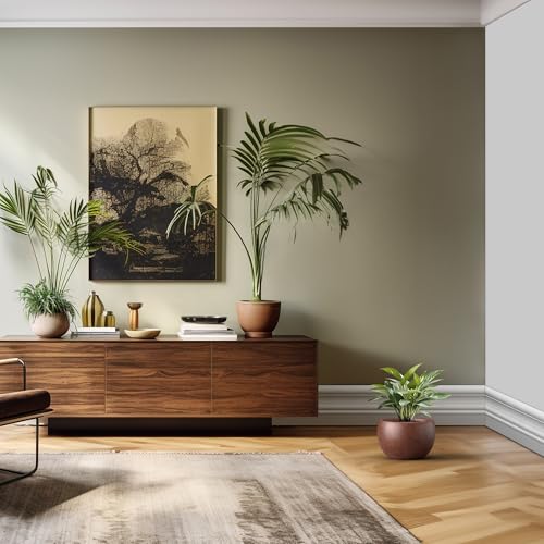 Kante Large Round Bowl Rusty Concrete Planter 19.9" Dia, Outdoor - color: Rusty, size: 19.9" d