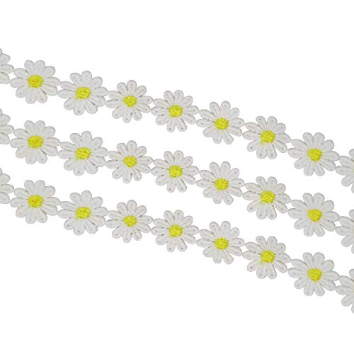 Honbay 5 Yards Decorating Lace Embroidered Trim Ribbons for Sewing or Craft Decoration (Daisy) - color: Daisy