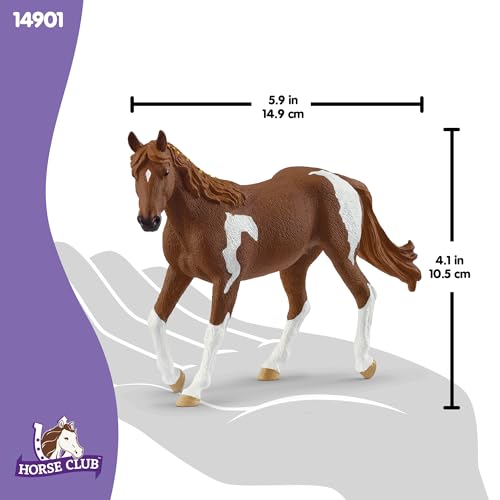 Schleich Horse Club - Paint Horse Mare Toy Figurine - Kids Ages 5+ | 14901 - style: Paint Horse Mare