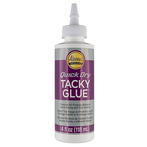 All-Purpose Tacky Glue – Premium Adhesive for Crafts, Jewelry, and Household Repairs – Quick Dry 4 Oz. (1 Bottle) - size: 1 Pack, style: Quick Dry Tacky 4 Oz.