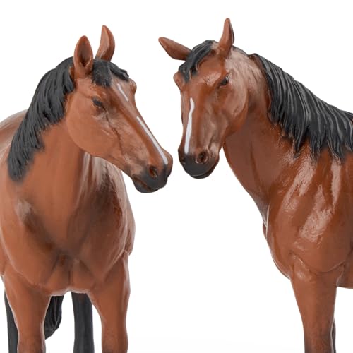 Terra by Battat Horse Toys, Quarter Horse Family, 4 Animal Figures, Animals - style: Horse Family