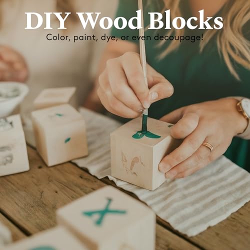 DIY Wooden Cubes 3/8-inch, Pack of 100 Small Blank Wooden Blocks, Unfinished Wood Blocks for Crafts, STEM, Dice, and Building Blocks for Stacking, by Woodpeckers - size: 3/8 inch