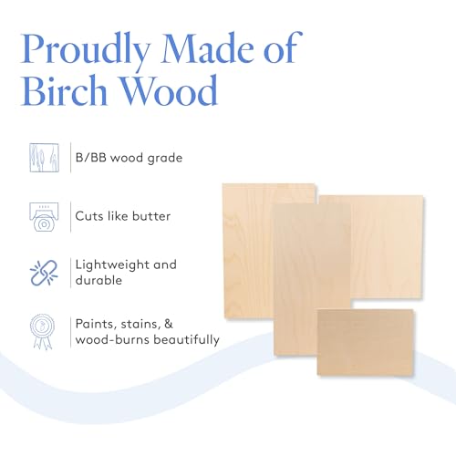 Baltic Birch Plywood 15 x 30 x 1/2 Inch - 12 mm Craft Wood, Pack of 1 B/BB Grade, Stronger Than Basswood Sheets or Balsa Wood, Perfect for Laser, CNC Cutting, Wood Shelves, by Woodpeckers - size: 15" x 30"