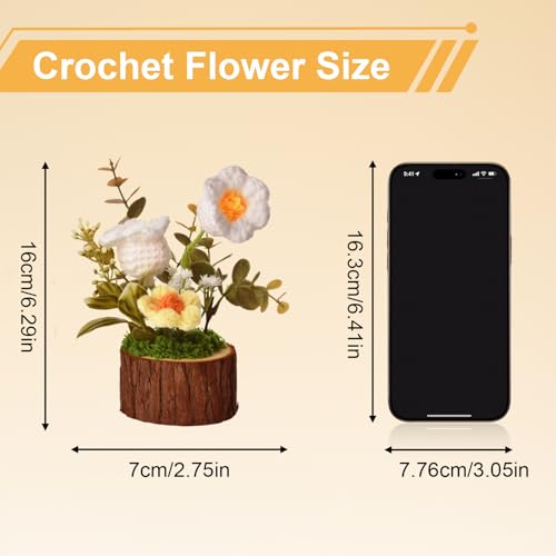 Crochet Lily of the Valley Flowers Bouquet for Women/Teacher Desk Decora - color: Lily of the Valley