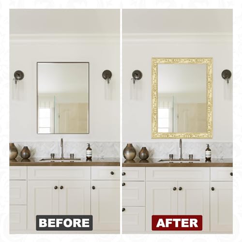 Storystore Molding Trim Wall Trim, 1.4 in x 19.7 FT Peel and Stick Wall Molding for Mirror Frames, Furniture, Ceiling Decor (Champagne Gold) - color: Champagne Gold