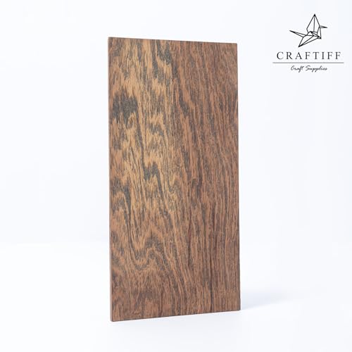 Wenge Wood Sheets 1/8" Thick, 4x8 inch Lumber Veneer Pieces Planks Thin Blank Board for Craft Decor and Art by Craftiff