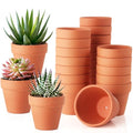 24 Pack 3 Inch Terracotta Pots, Mini Clay Pots with Drainage Holes