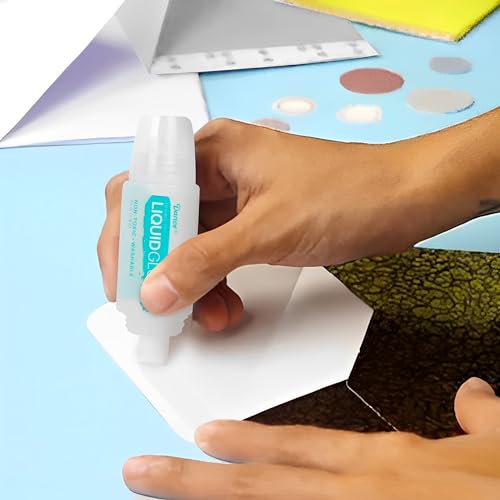 Darice Liquid Glue 3 Pack - 1 Oz Adhesive for Scrapbooking & Mounting - Dual Tip Dispenser for Precise to Full Coverage - Dries Clear