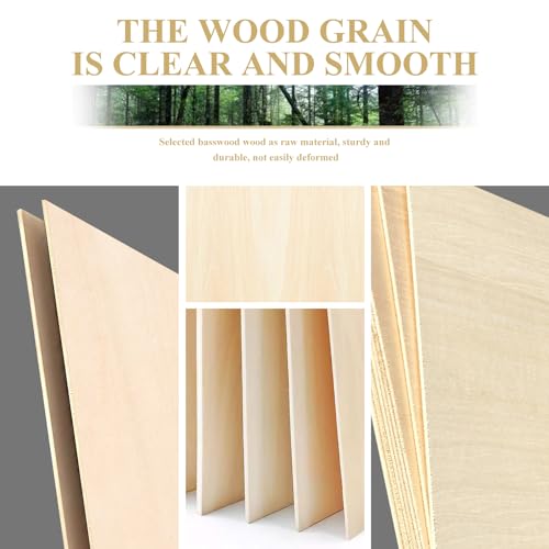 36 Pack Basswood Sheets,12"x12"x1/8" 3mm Basswood Plywood,Craft Wood,Unfinished Wood,for DIY Ornaments and Model Engraving, Wood Burning, Architectural Models, Drawing、Wood for Laser Cutting - color: 36Packs Basswood