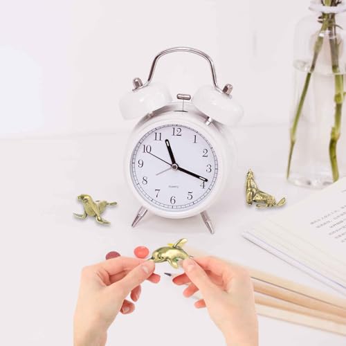 3Pcs Vintage Solid Brass Miniature Animal Figurine Desk Animal Ornament for Pet Enthusiasts Exquisite Collectible and Home Décor Accent (Sea Lion+ Dolphin +Seal) - color: Sea Lion+ Dolphin +Seal