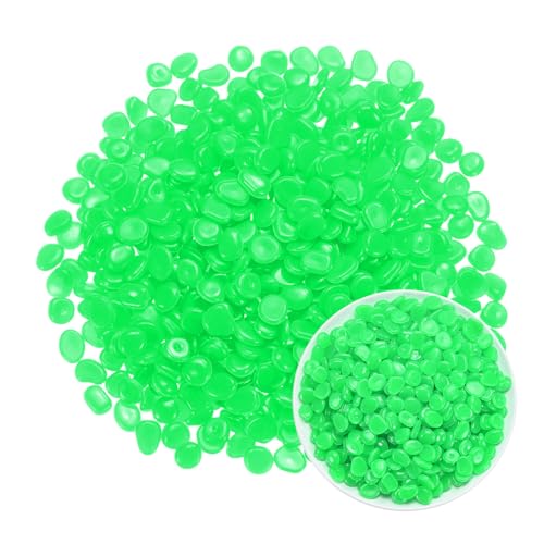 M METERXITY 1000-Pack Glow in The Dark Rocks, 0.43" Resin Outdoor Garden Decorations Luminous Pebbles Stones for Garden Plants/Aquarium/Backyard Path, Aquarium Gravel [Cyan] - color: Cyan