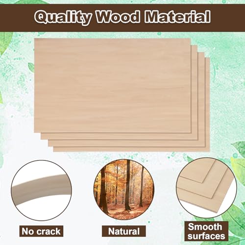 Sasylvia 30 Pcs 12 x 20 x 1/16 Inch Basswood Sheets for Crafts Plywood
