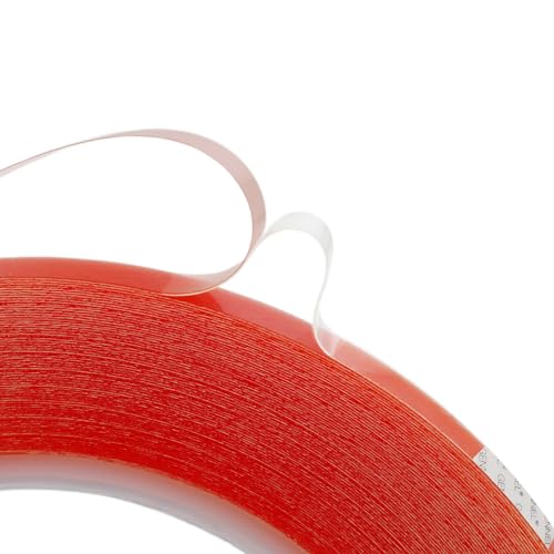 5mm x 25M (0.2" x 82ft) Clear Double Sided Strong Adhesive Tape Thin - size: 5mm